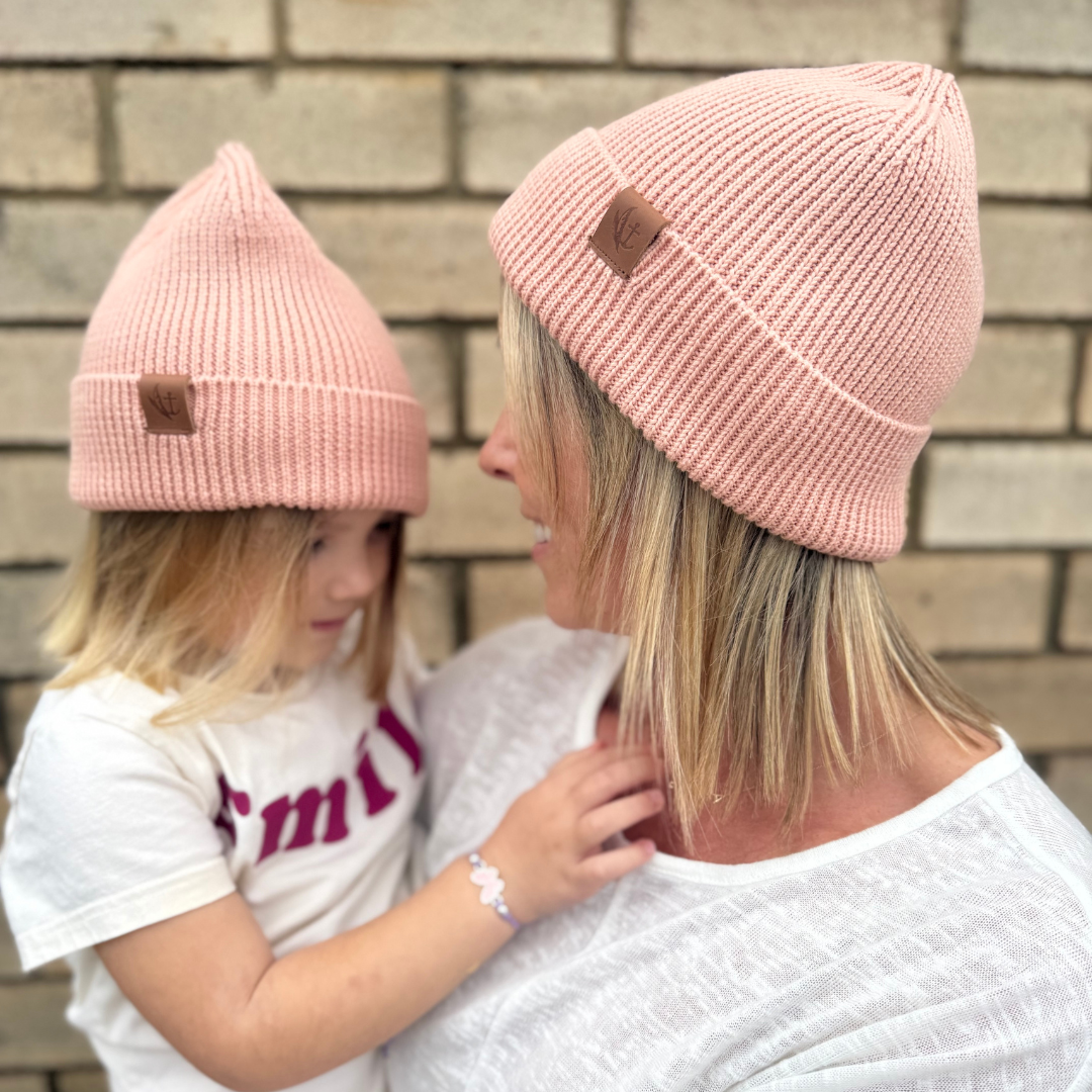 Cotton Beanie - Blush
