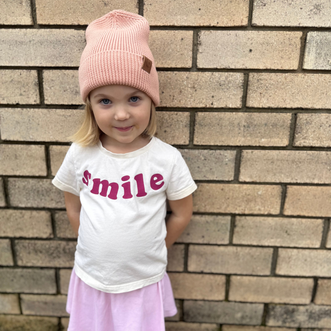 Cotton Beanie - Blush
