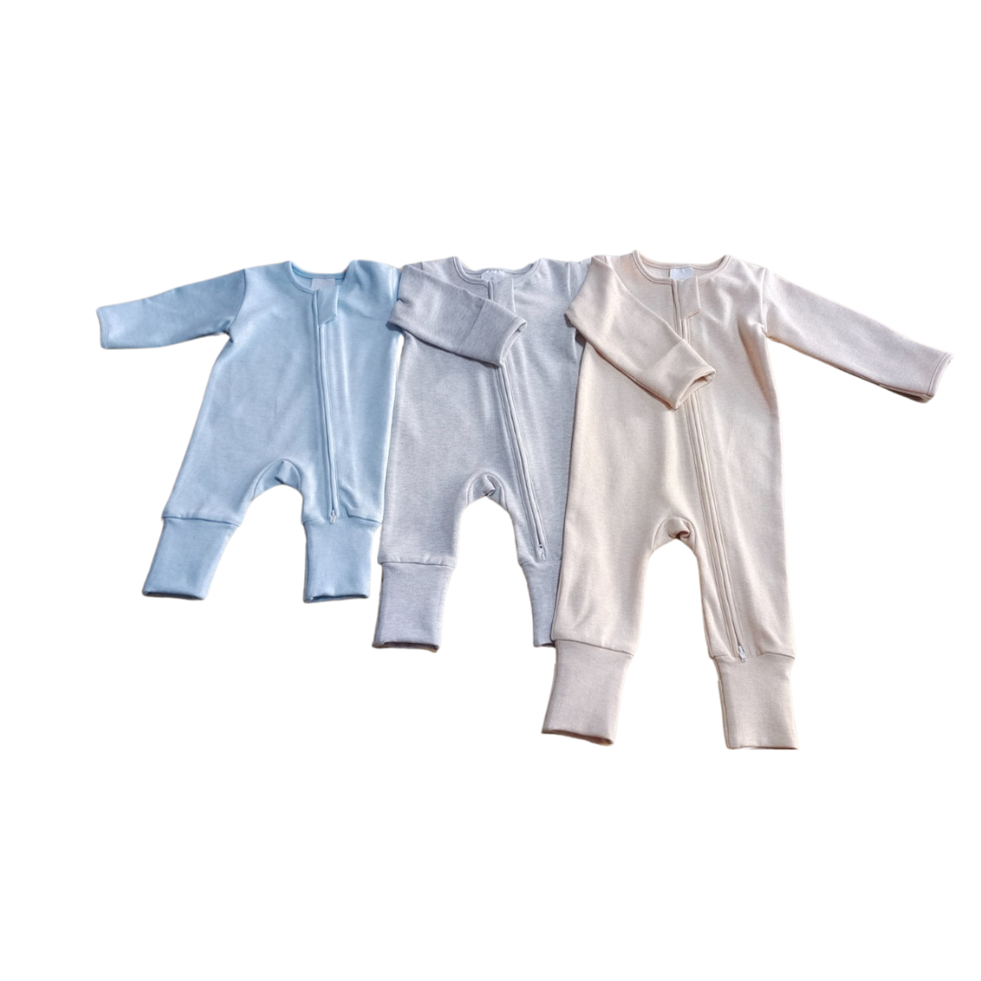 Warm Zippy Romper - Sky Blue