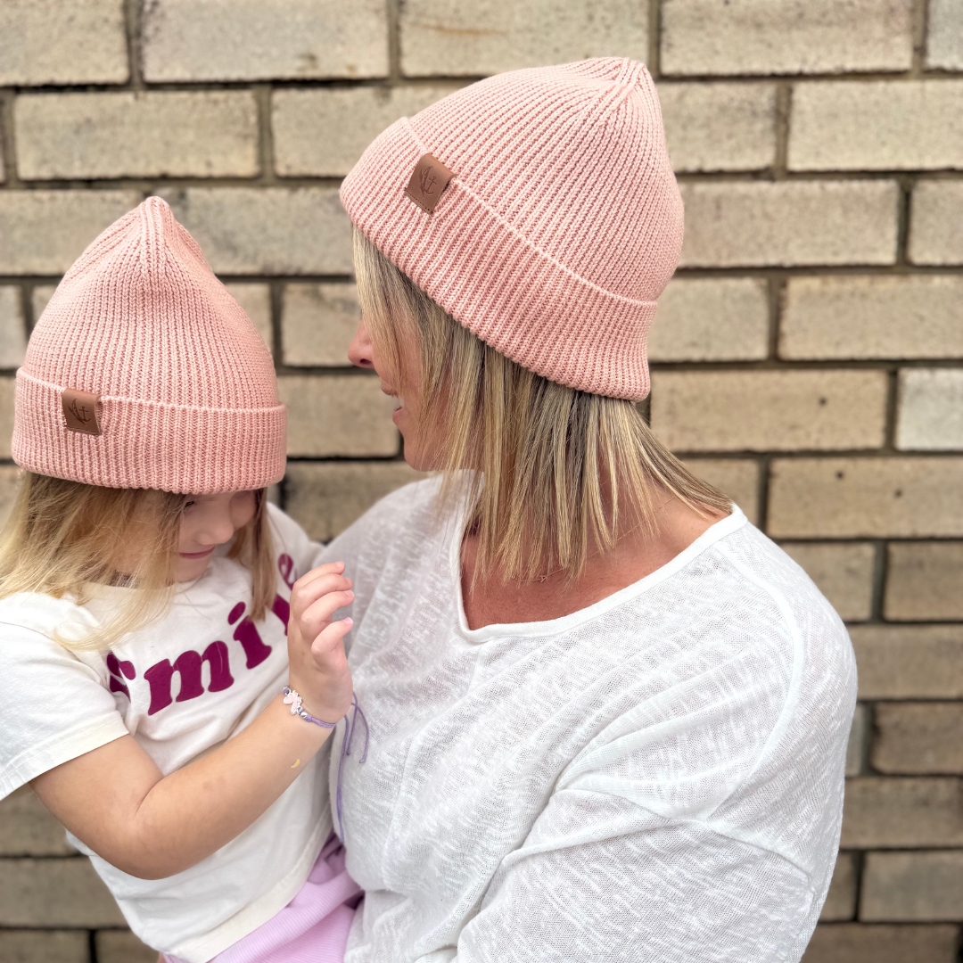 Cotton Beanie - Blush