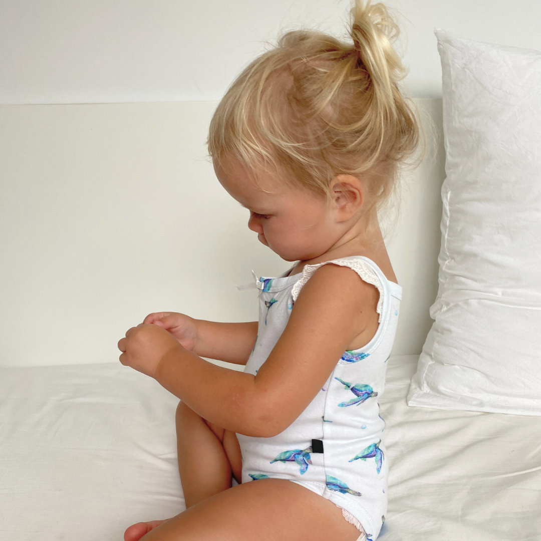 Frill Bodysuit - Sea Turtles