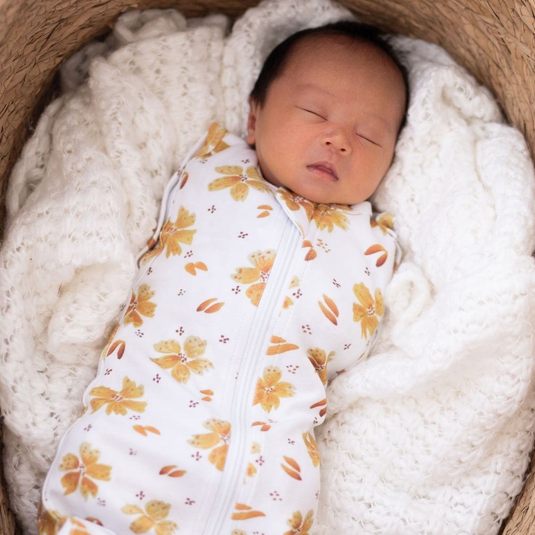 Newborn Cotton Sleeping Bag 1.0 TOG - Summer Blooms