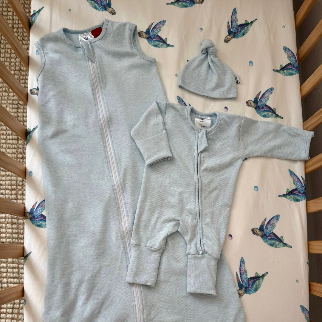 1.0 TOG Cotton Sleeping Bag - Sky Blue