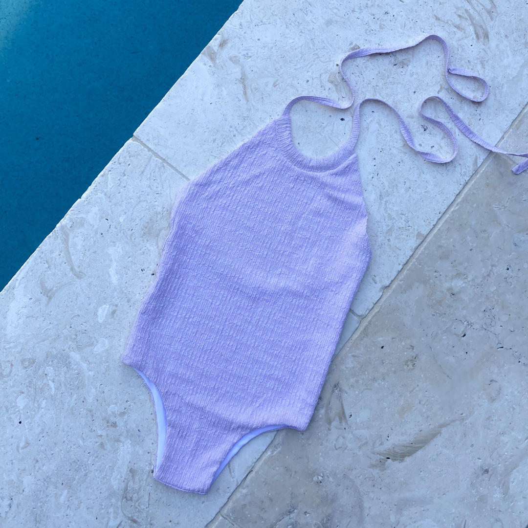Daisy Crinkle One Piece - Lavender