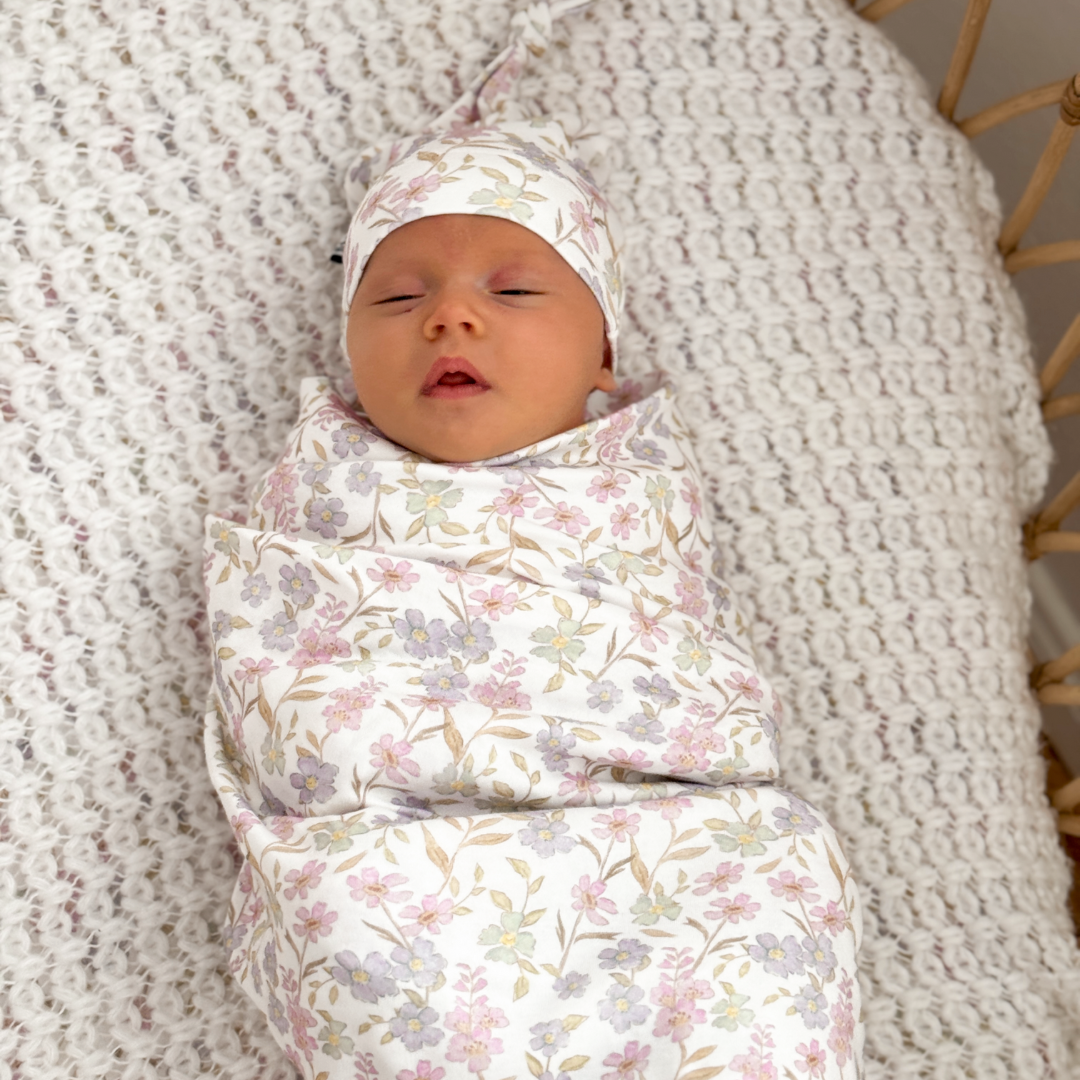 Daisy Dreams Jersey Swaddle & Beanie