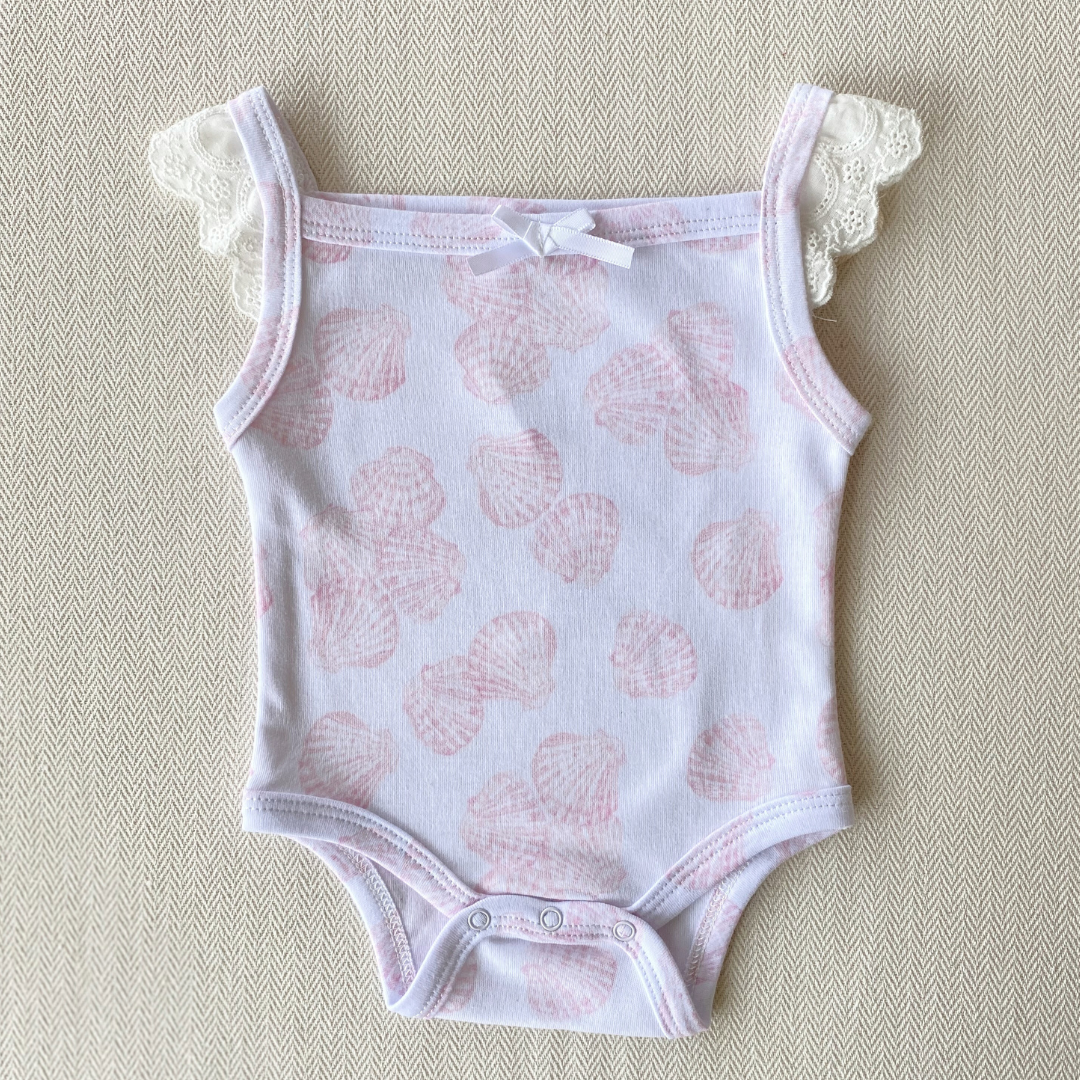 Frill Bodysuit - Seashell