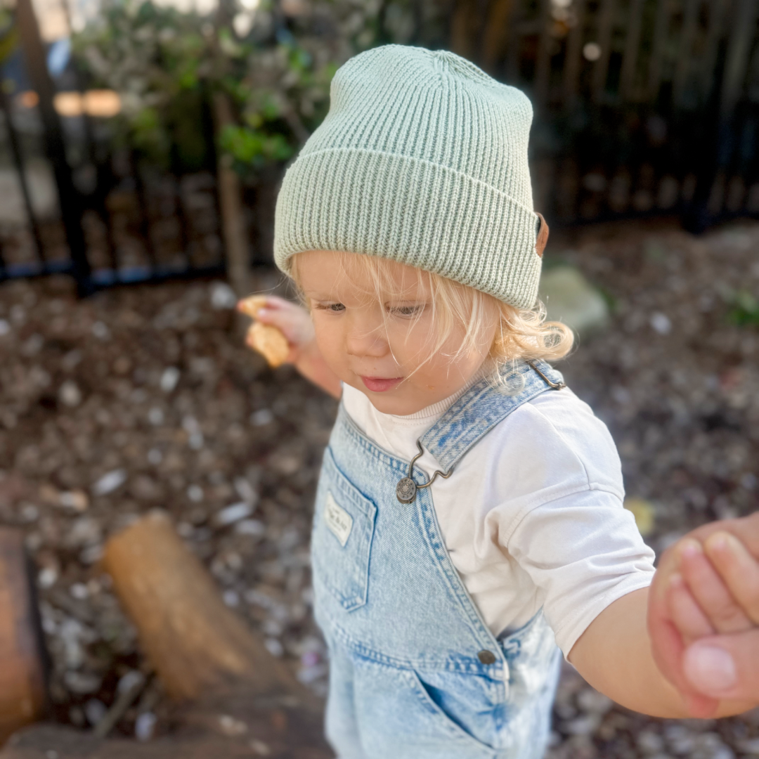 Cotton Beanie - Sage
