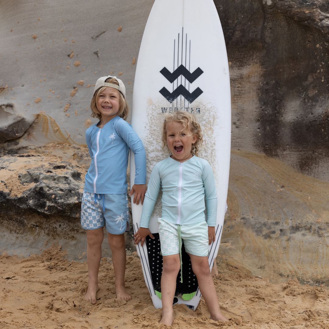 Archie Board Short - Mint Palm