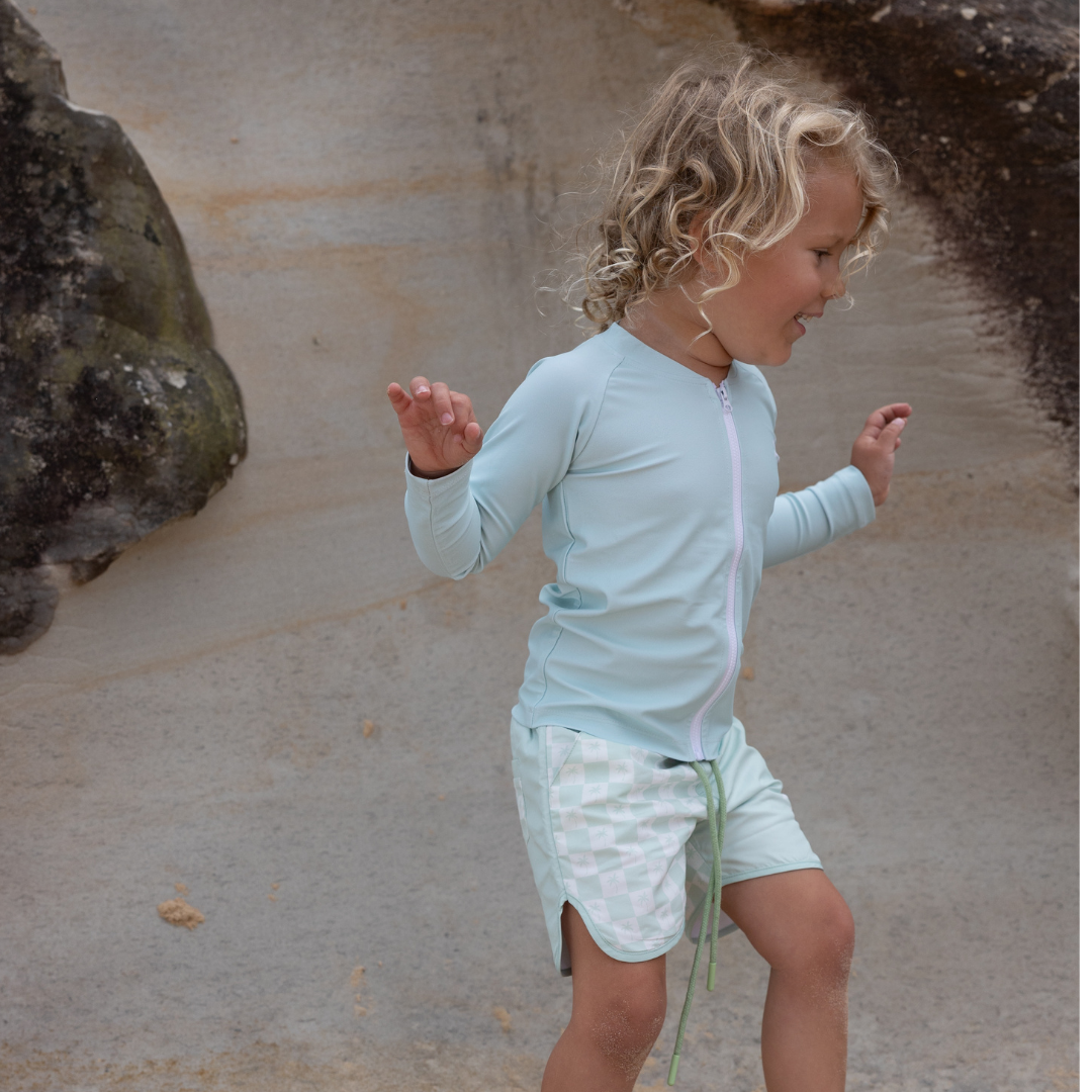 Archie Board Short - Mint Palm