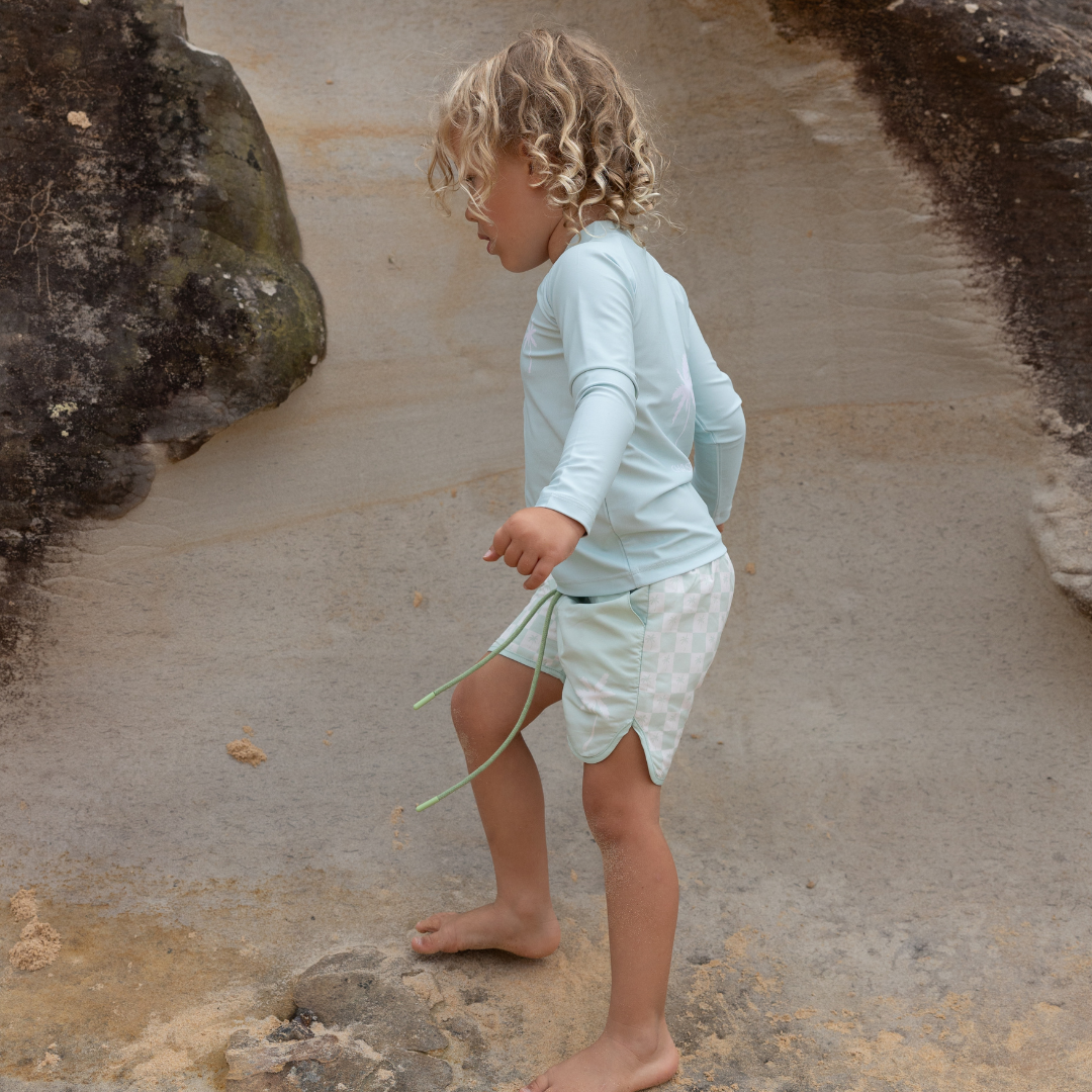 Archie Board Short - Mint Palm