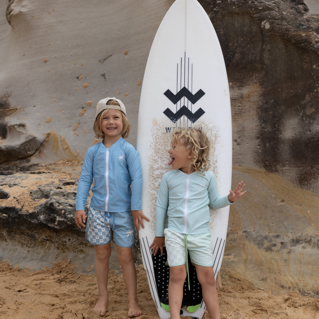 Archie Board Short - Mint Palm