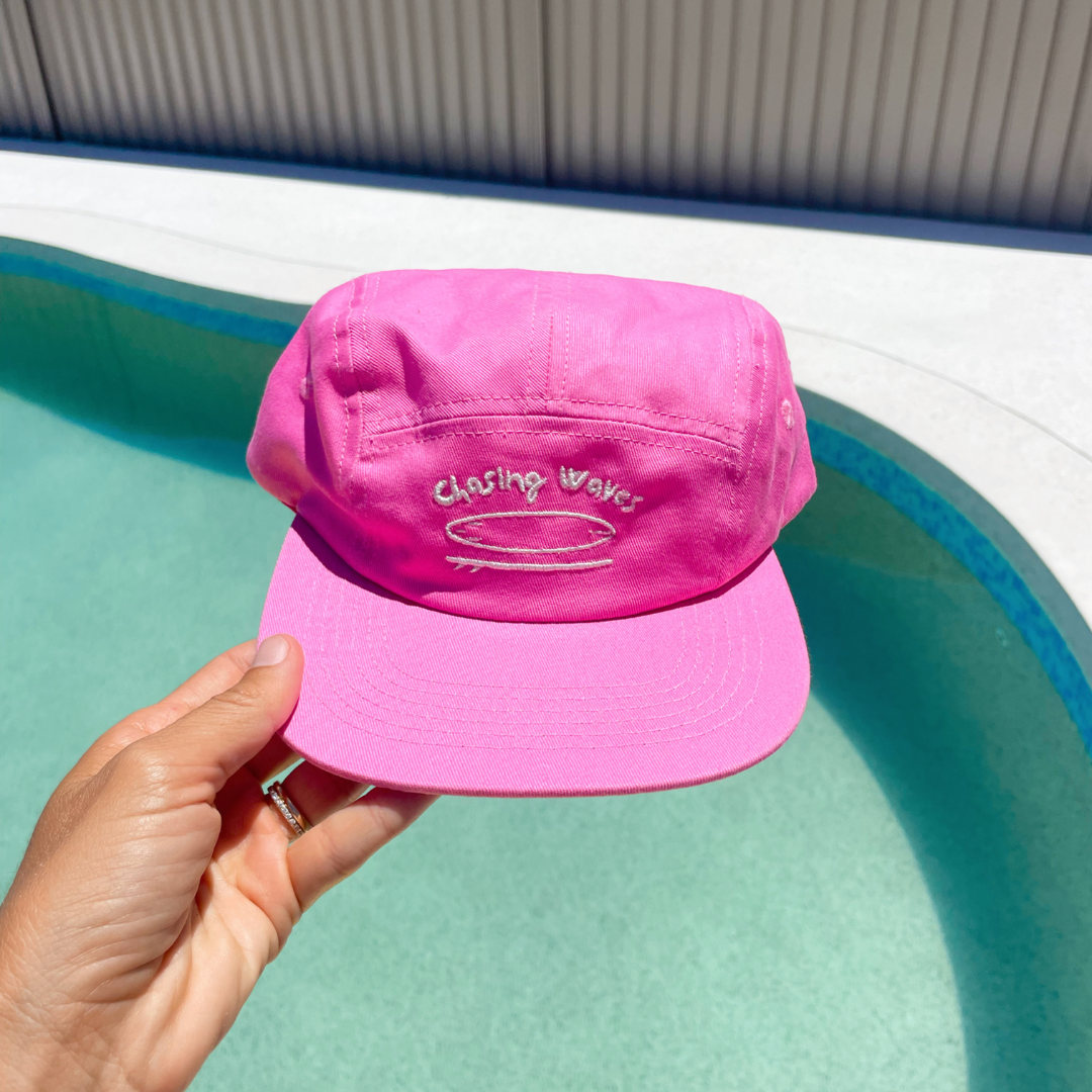 Matching Chasing Waves Cap Bundle - Pink