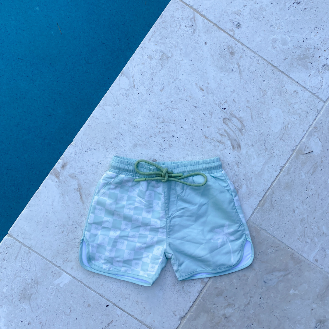 Archie Board Short - Mint Palm