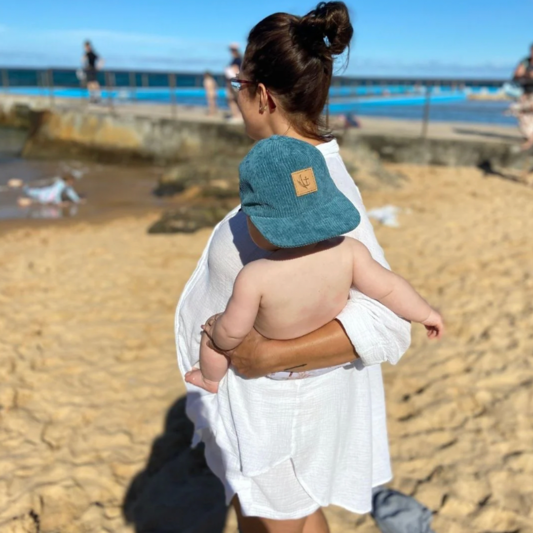 Matching Corduroy Cap Bundle - Teal