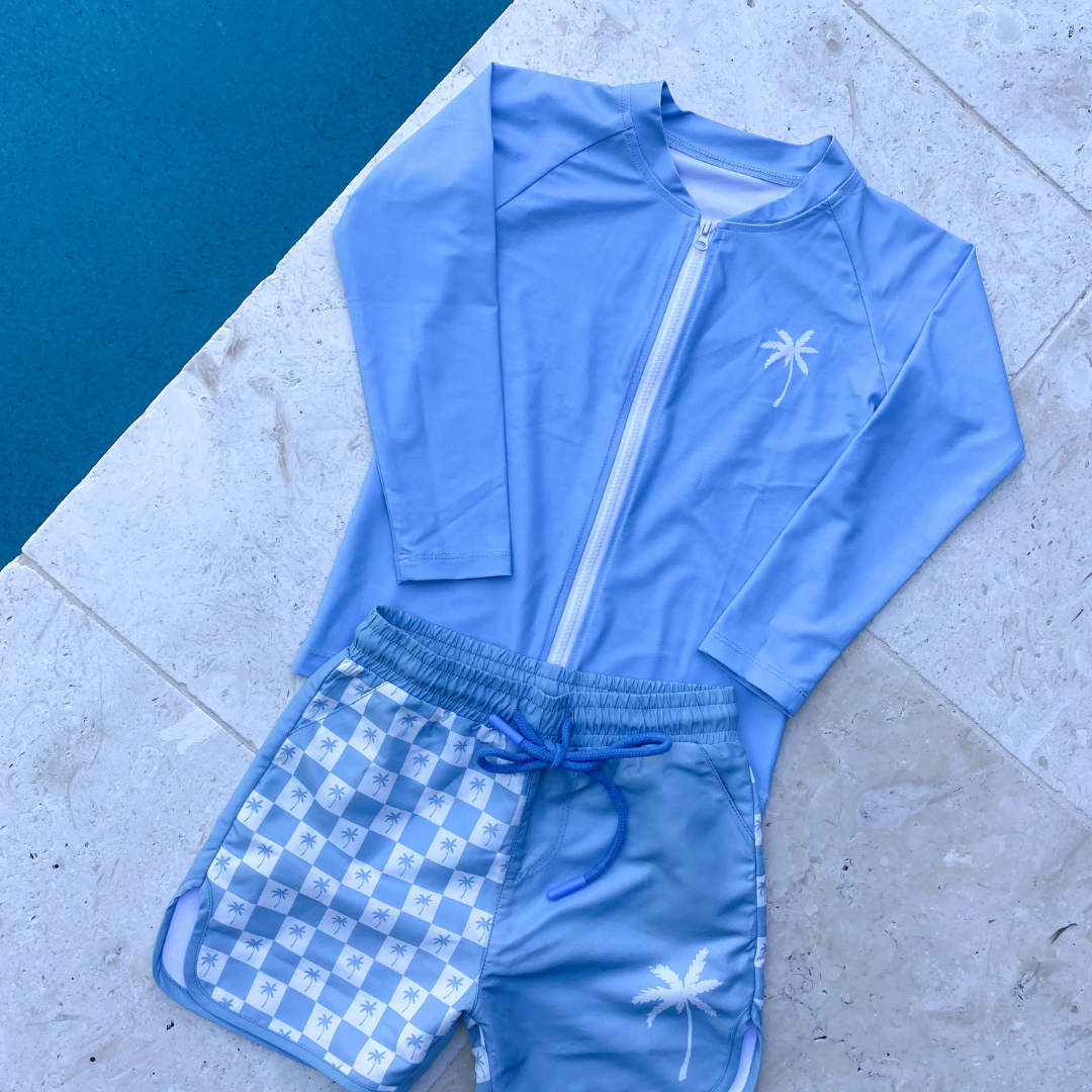 Archie Rash Vest - Ocean