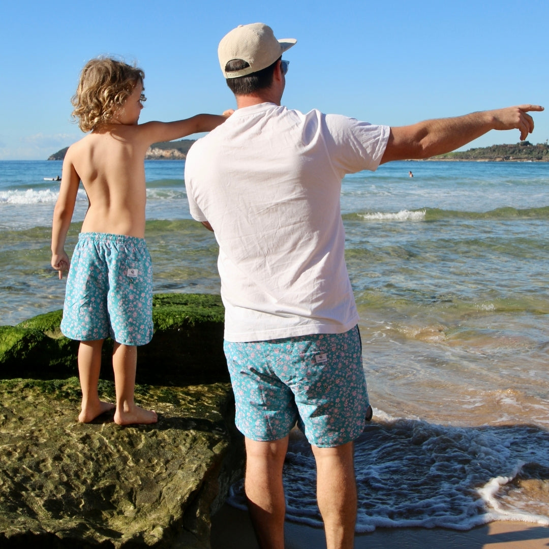 Matching Archie Board Short - Teal