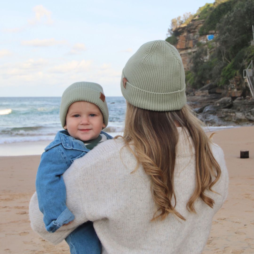 Cotton Beanie - Sage