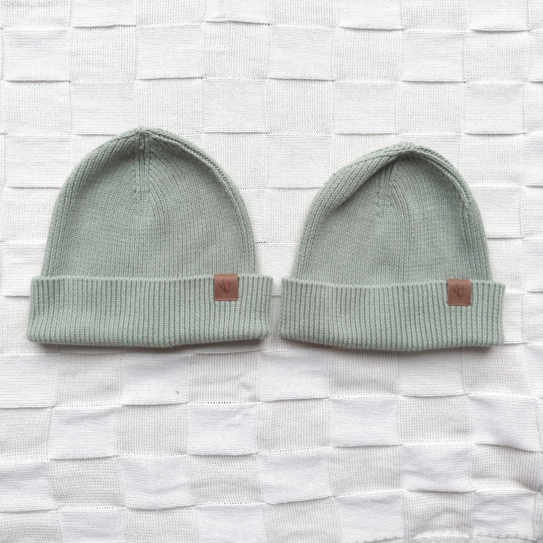 Cotton Beanie - Sage