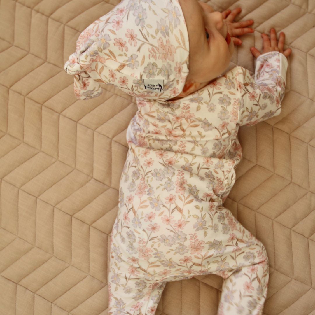 Frill Long Zippy Romper - Daisy Dreams