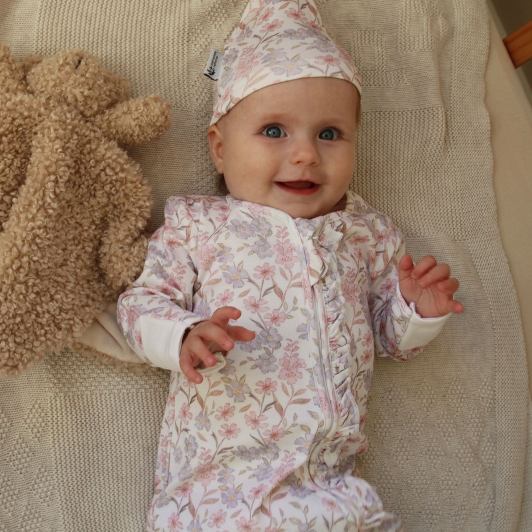 Frill Long Zippy Romper - Daisy Dreams