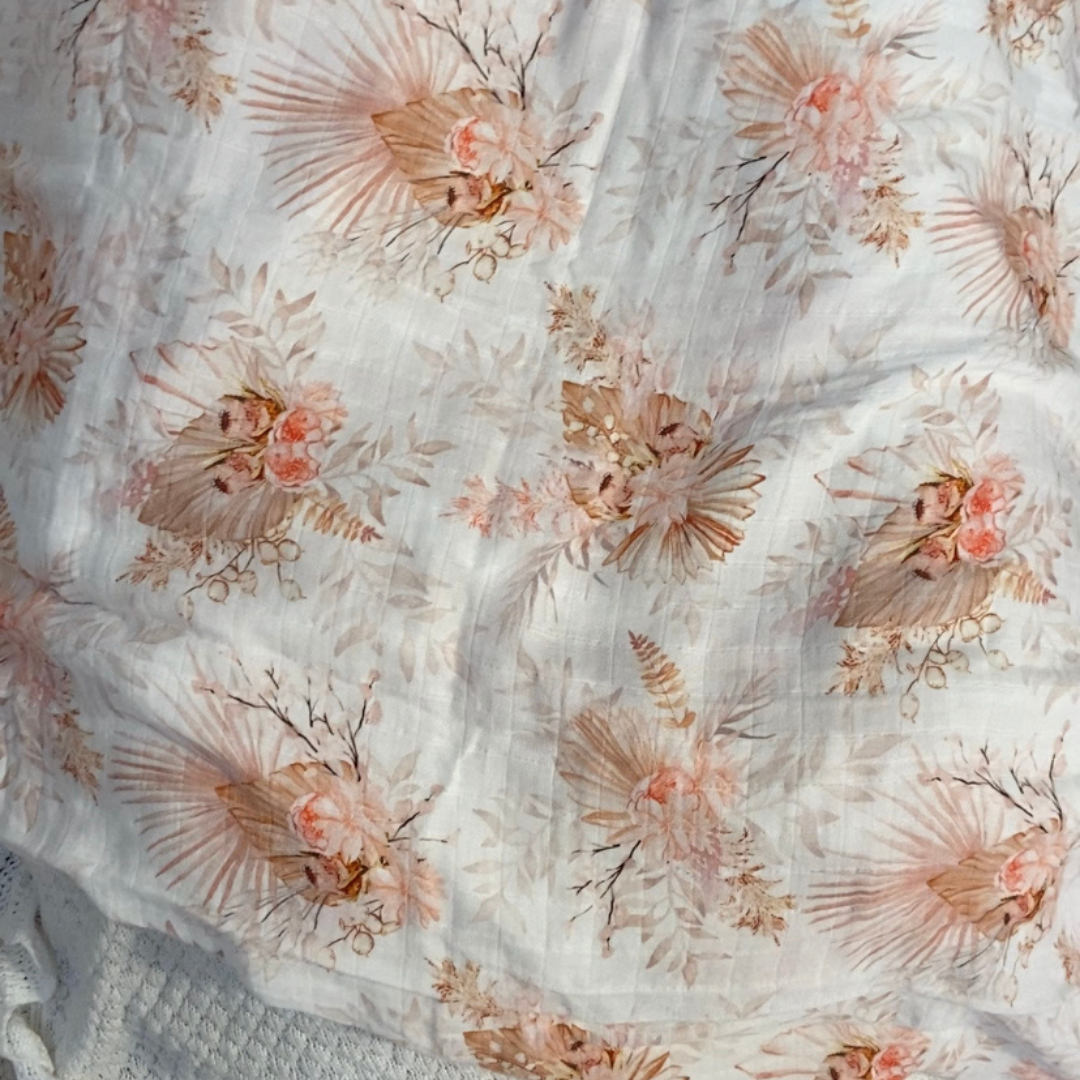 Organic Bamboo Cotton Swaddle - Native Blooms