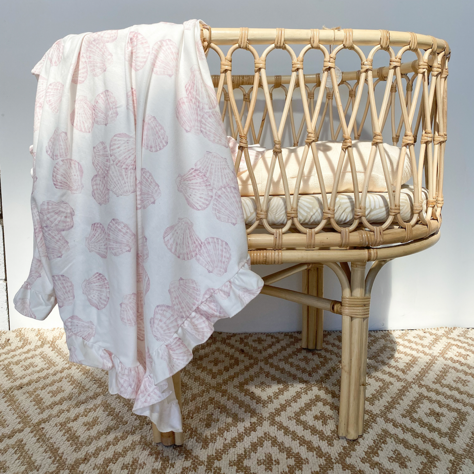 Jersey Swaddle & Top Knot - Sea Shells