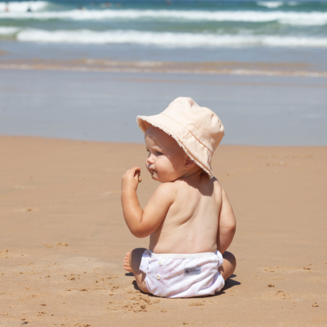 Reusable Swim Nappy & Wet Bag (Sea Shells)