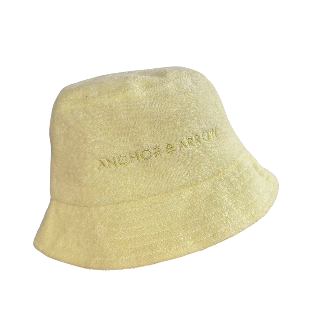 Terry Towelling Bucket Hat - Lemon