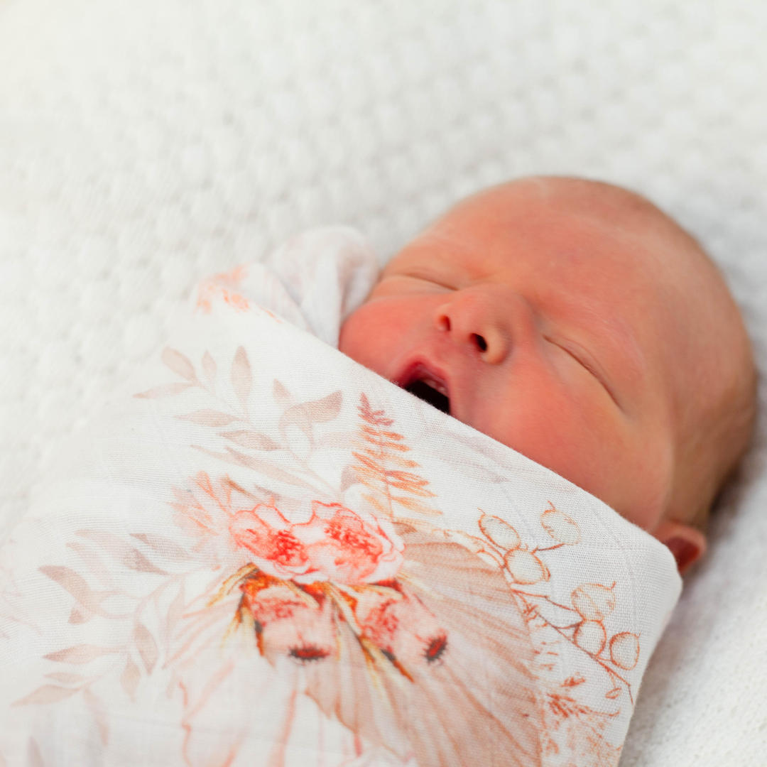 Organic Bamboo Cotton Swaddle - Native Blooms