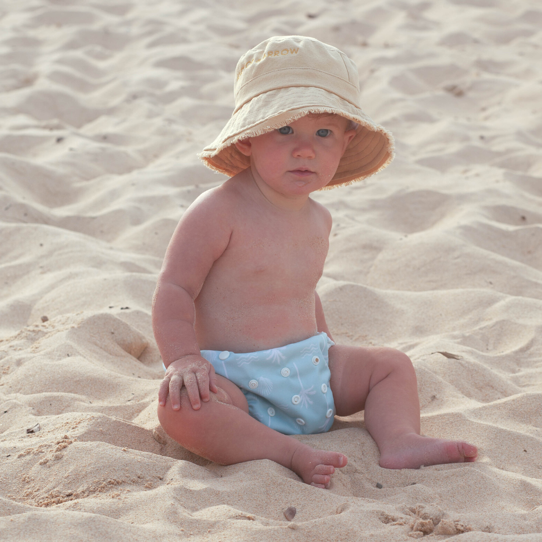 Reusable Swim Nappy & Wet Bag (Sage Palm)