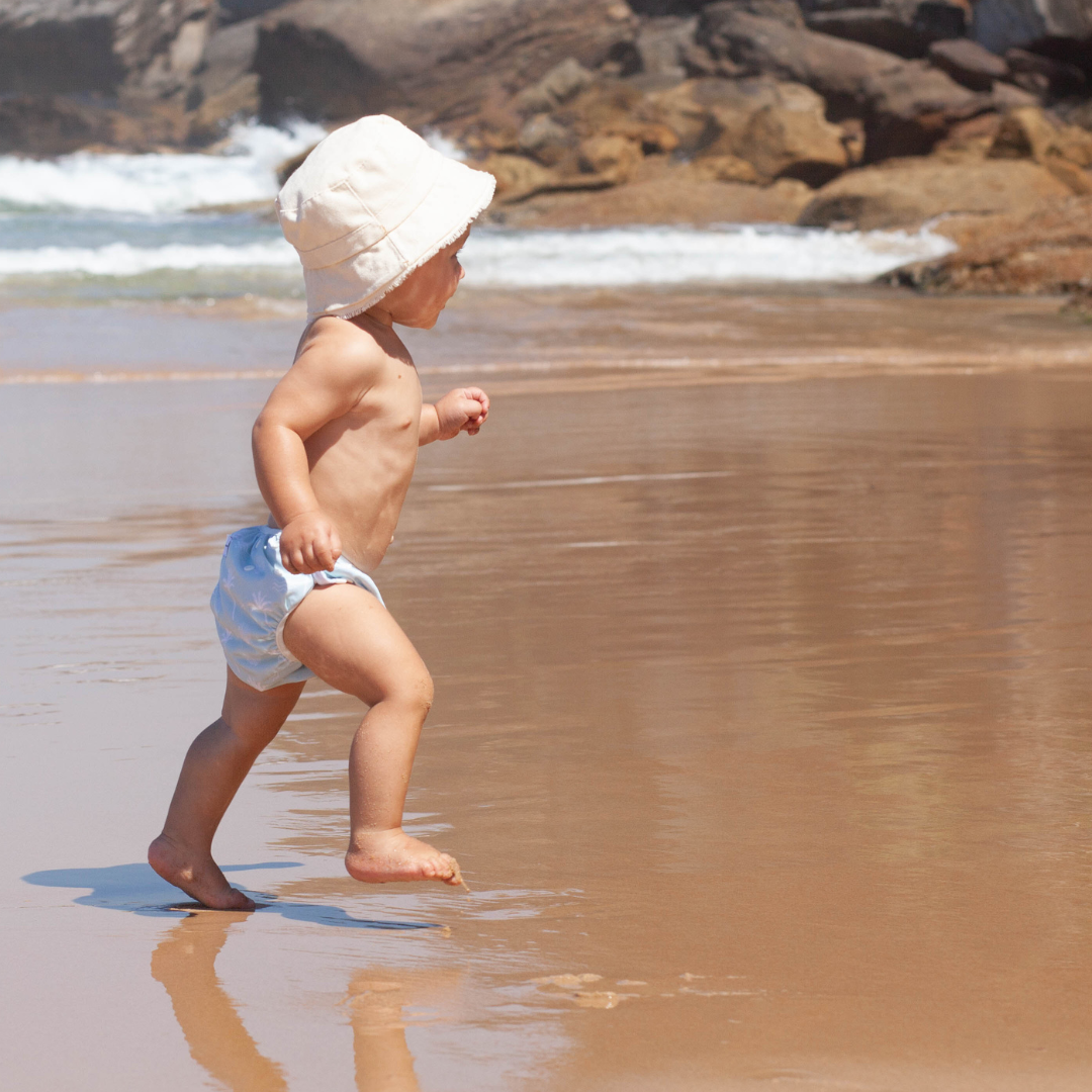 Reusable Swim Nappy & Wet Bag (Sage Palm)