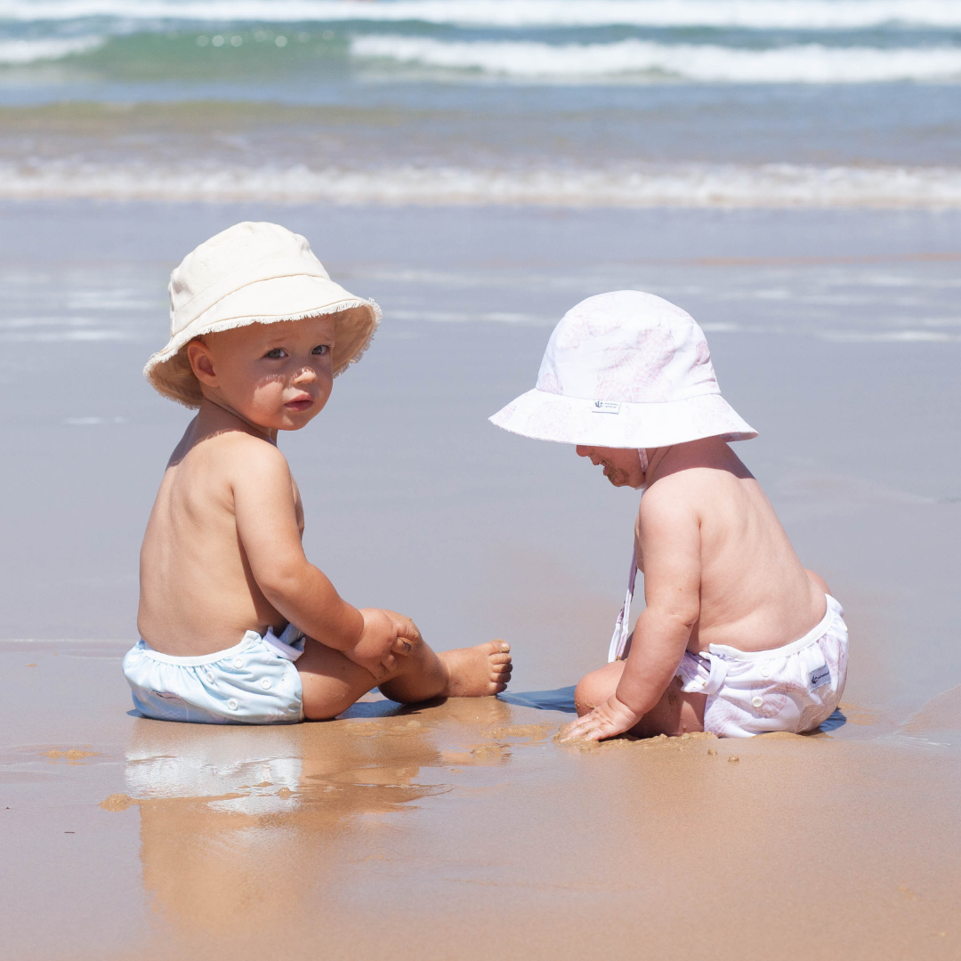 Reusable Swim Nappy & Wet Bag (Sage Palm)