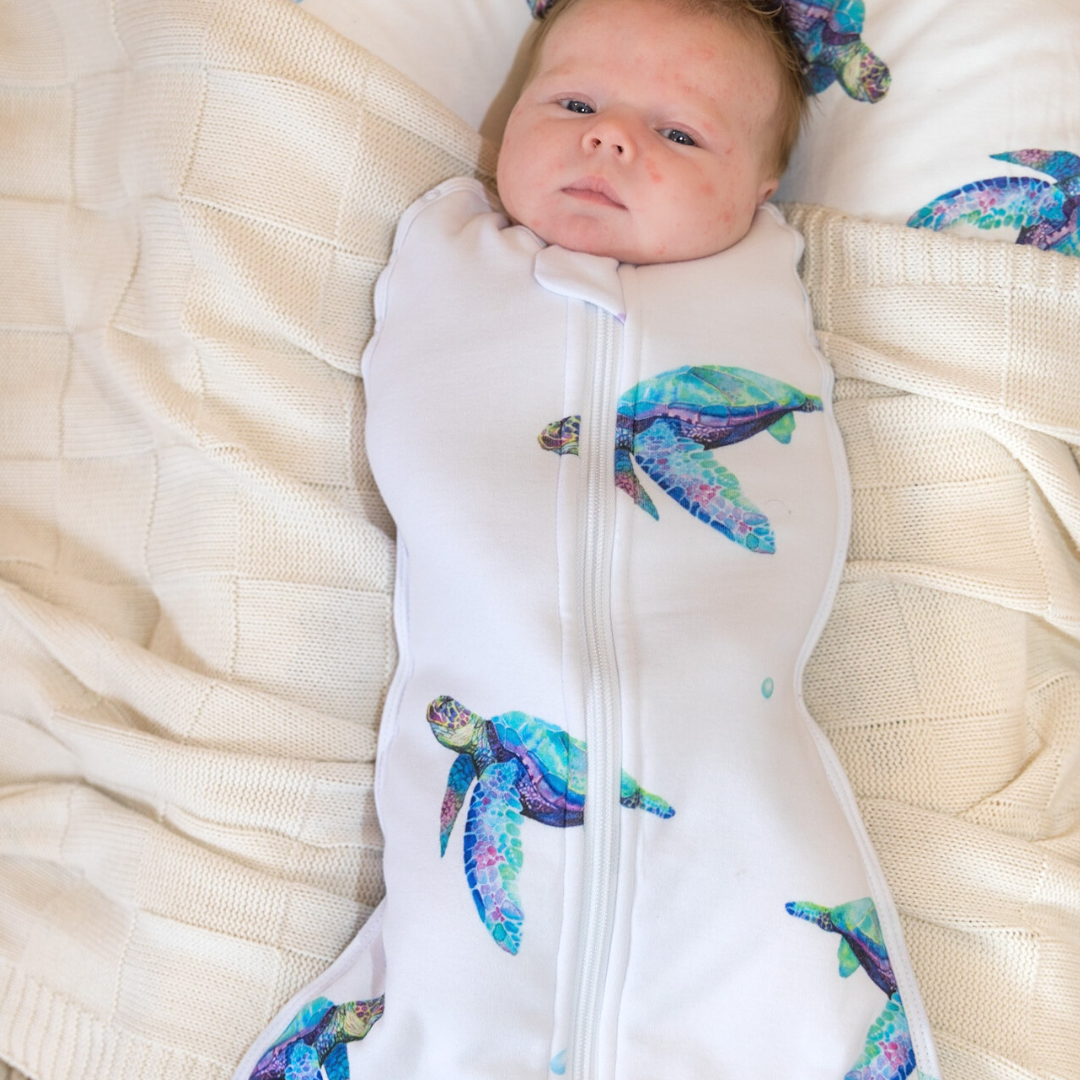 Newborn Sleeping Bag 1.0 TOG (Sea Turtle)