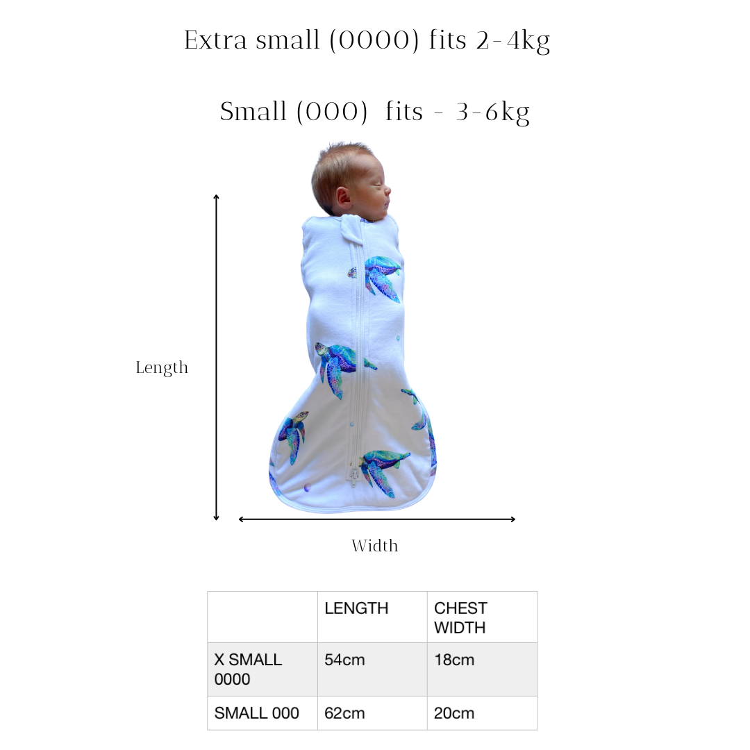 Newborn Sleeping Bag 1.0 TOG (Sea Turtle)