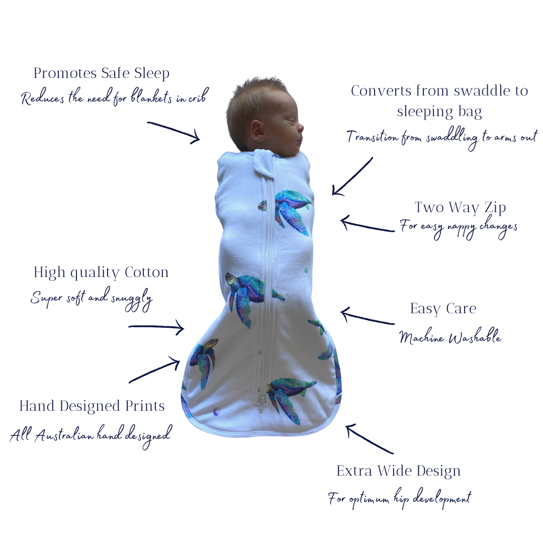Newborn Sleeping Bag 1.0 TOG (Sea Turtle)