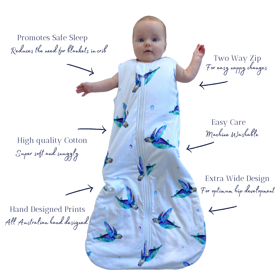 1.0 TOG Cotton Sleeping Bag - Sea Turtle