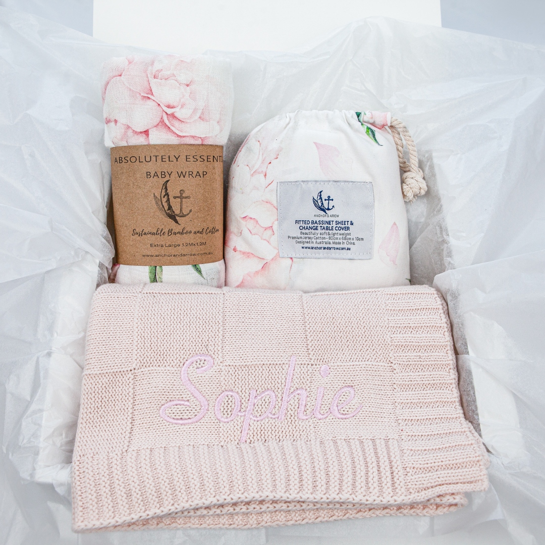 Knit Baby Blanket - Dusty Pink