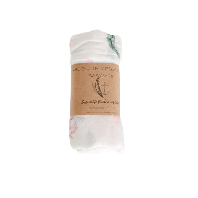 Organic Bamboo Cotton Swaddle - Pretty Peony
