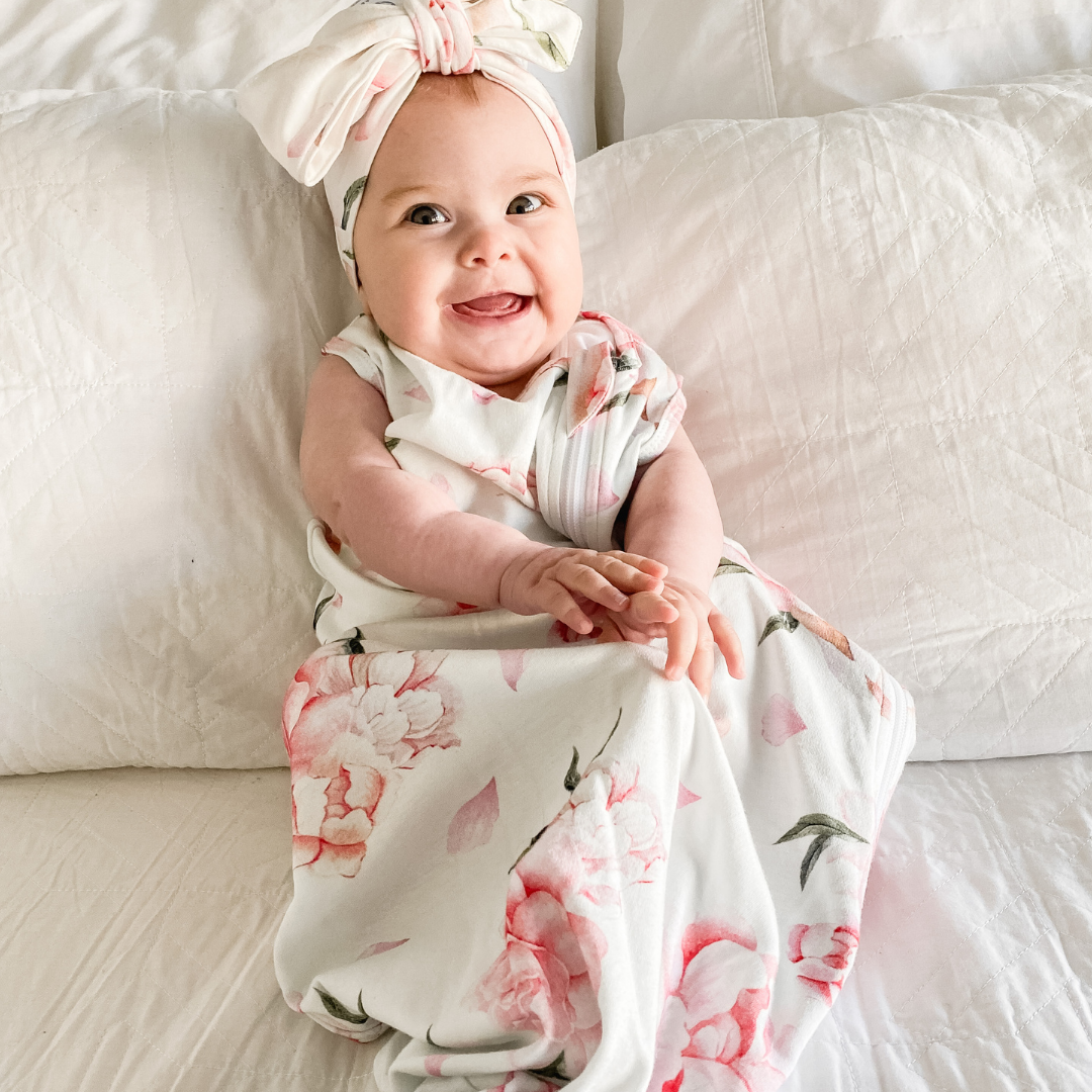 Bamboo Summer Sleeping Bag 0.4 TOG - Peony