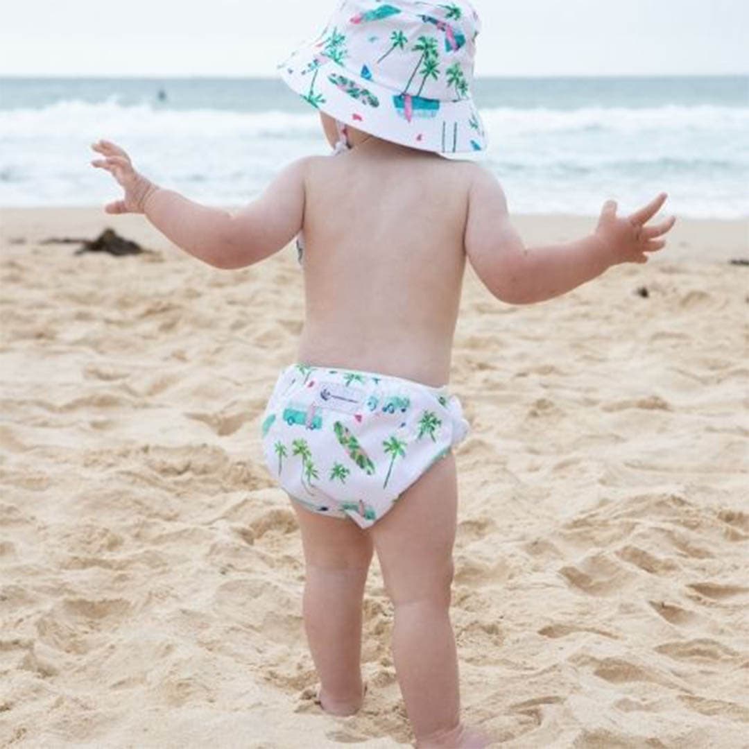 Reusable Swim Nappy & Hat Set - Chasing Waves