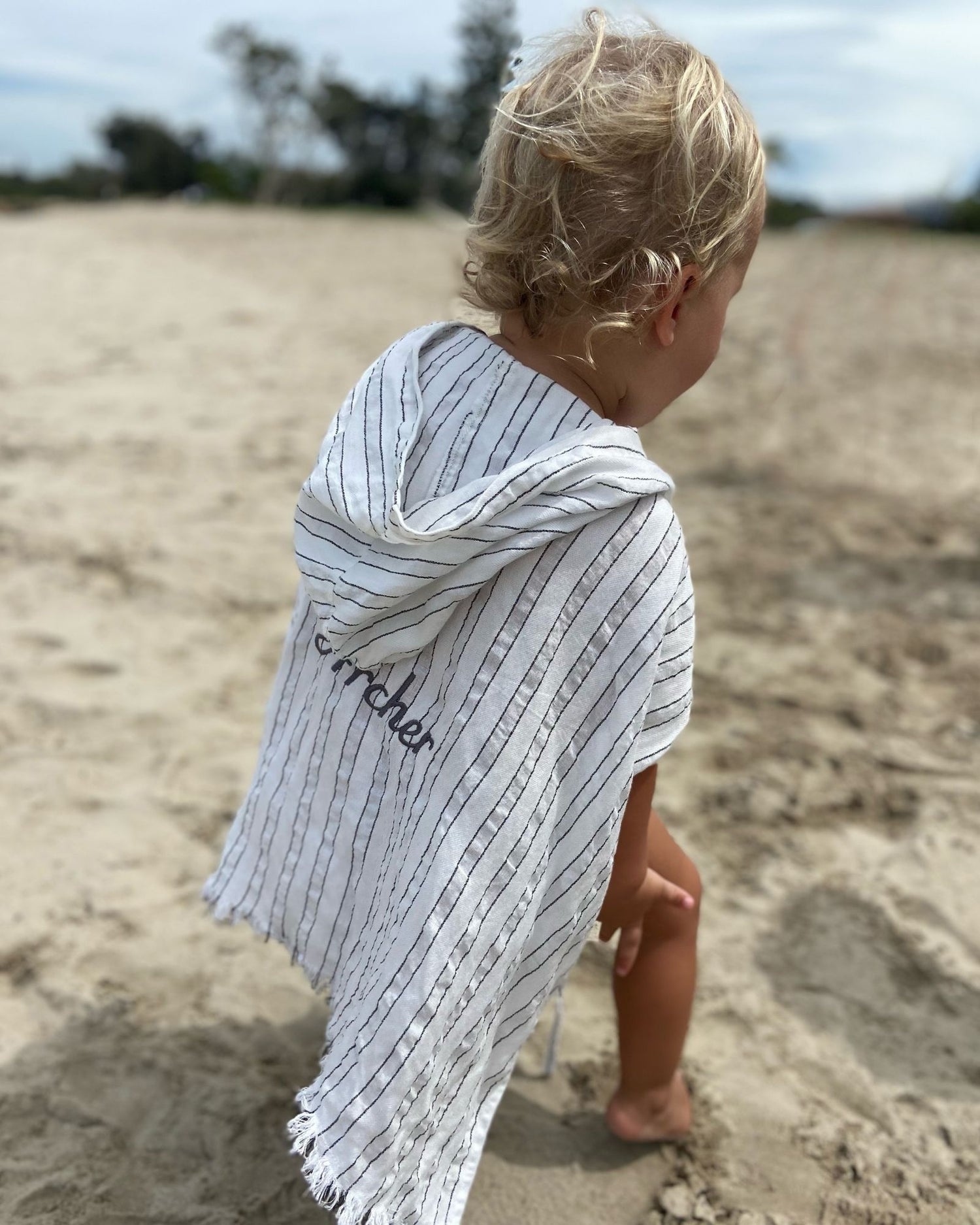 Linen Hooded Poncho Towels