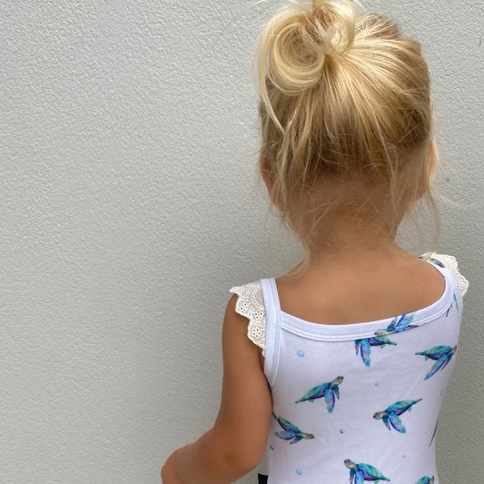 Frill Bodysuit | Sea Turtles