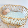 Fitted Jersey Cotton Bassinet Sheet/Change Table Cover | Sage Palm