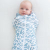 Newborn Cotton Sleeping Bag 1.0 TOG | Blue Swirl