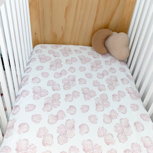 Jersey Cotton Cot Sheet | Sea Shell