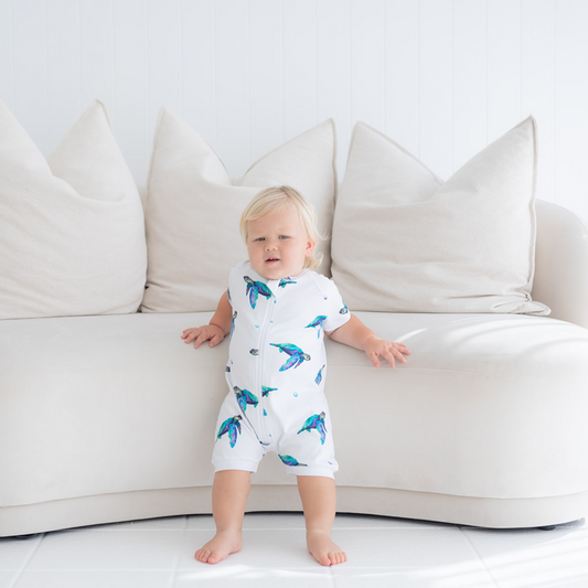 Short Romper |  Sea Turtle