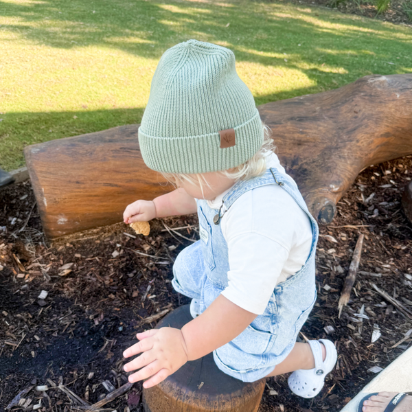 Cotton Beanie - Sage
