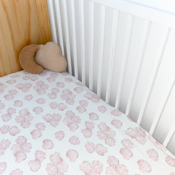 Jersey Cotton Cot Sheet | Sea Shell