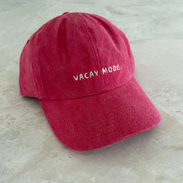 'Vacay Mode' Cap | Stonewash Red