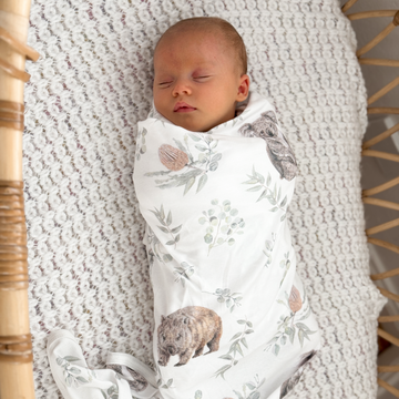 Australiana Jersey Swaddle & Beanie